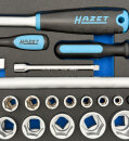 Steckschlüsselsatz HAZET 44-tlg.1/4+1/2 Zoll SW 5-27mm Z.90 6KT HAZET