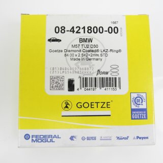 Kolbenringe 84,00mm 2,5+2,0+2,0 GÖTZE 08-421800-10