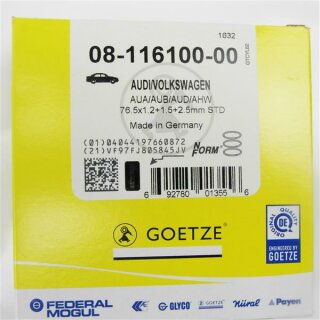 Kolbenringe Ø 76,5mm 1,2+1,5+2,5mm GÖTZE 08-116100-00